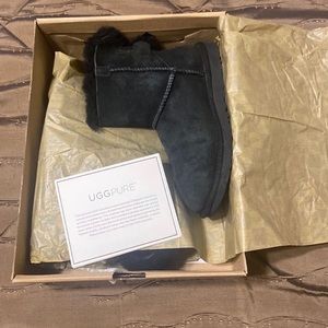 UGG Australia Mini Bailey Bow Boots Booties BLACK
